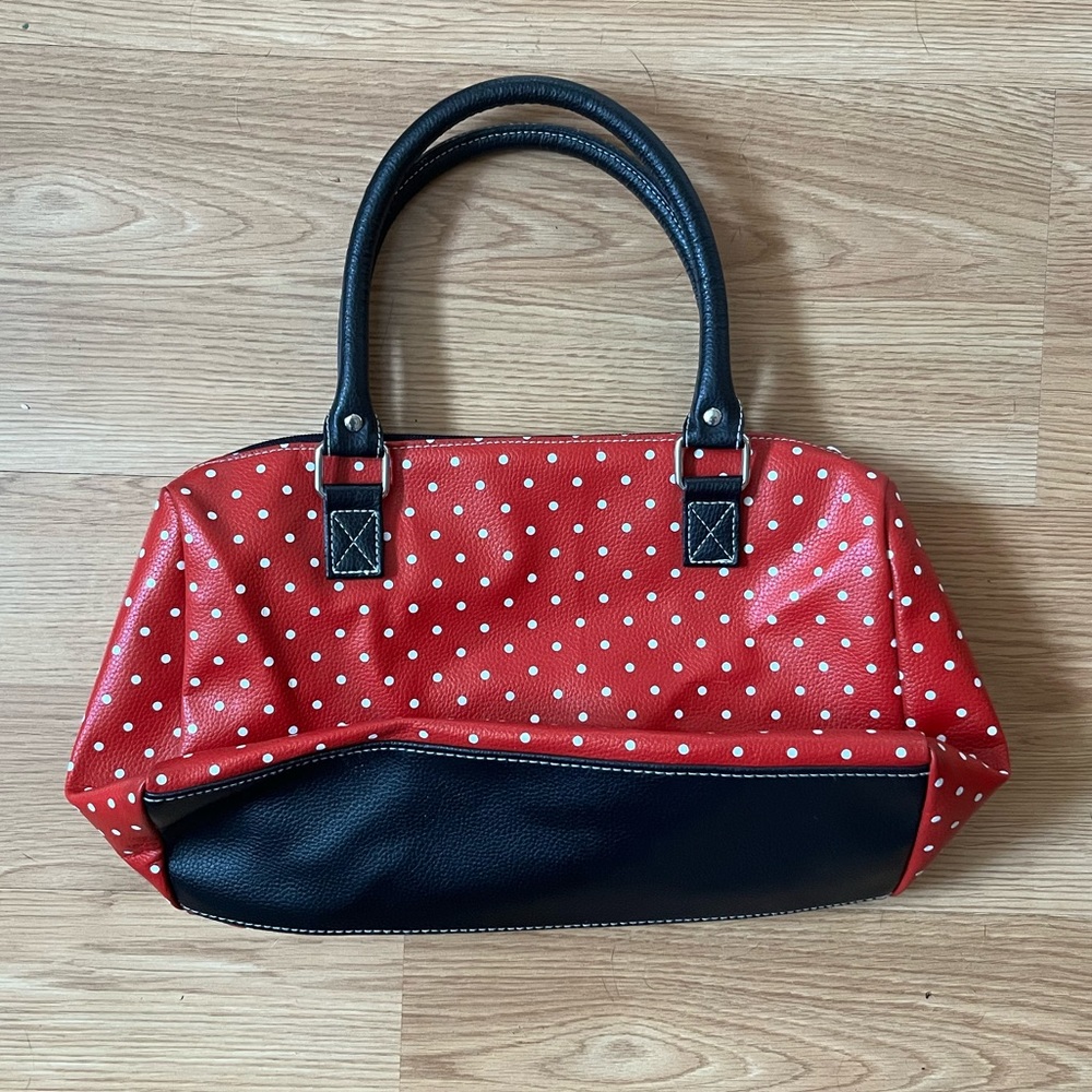 Disney Parks Authentic Red and White Polka Dot Minnie Mouse Purse